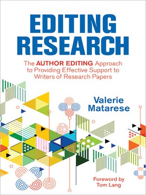 cover image of Editing Research